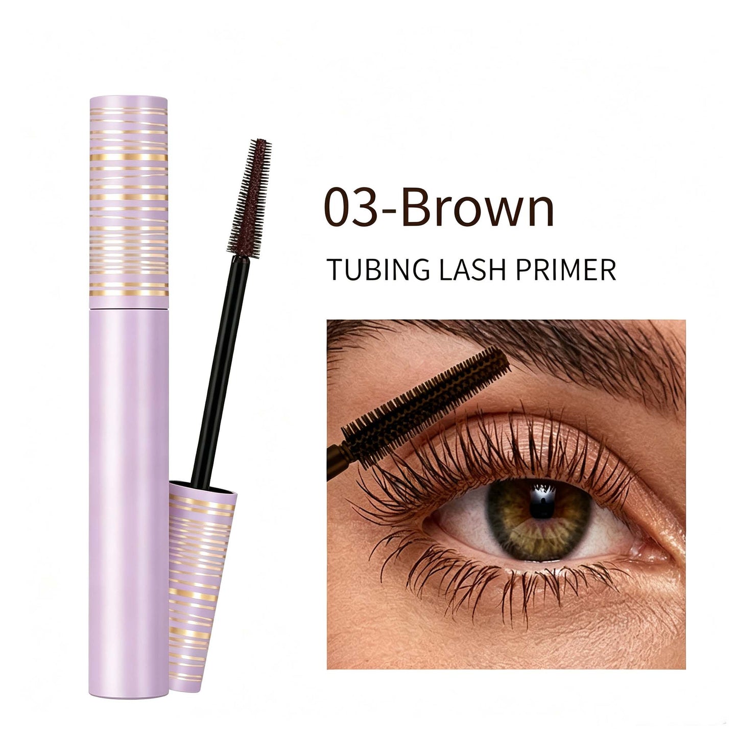 Tubing Mascara, Natural Volumizing Lash Primer, Smudge‑Resistant Long‑Lasting Eye Makeup