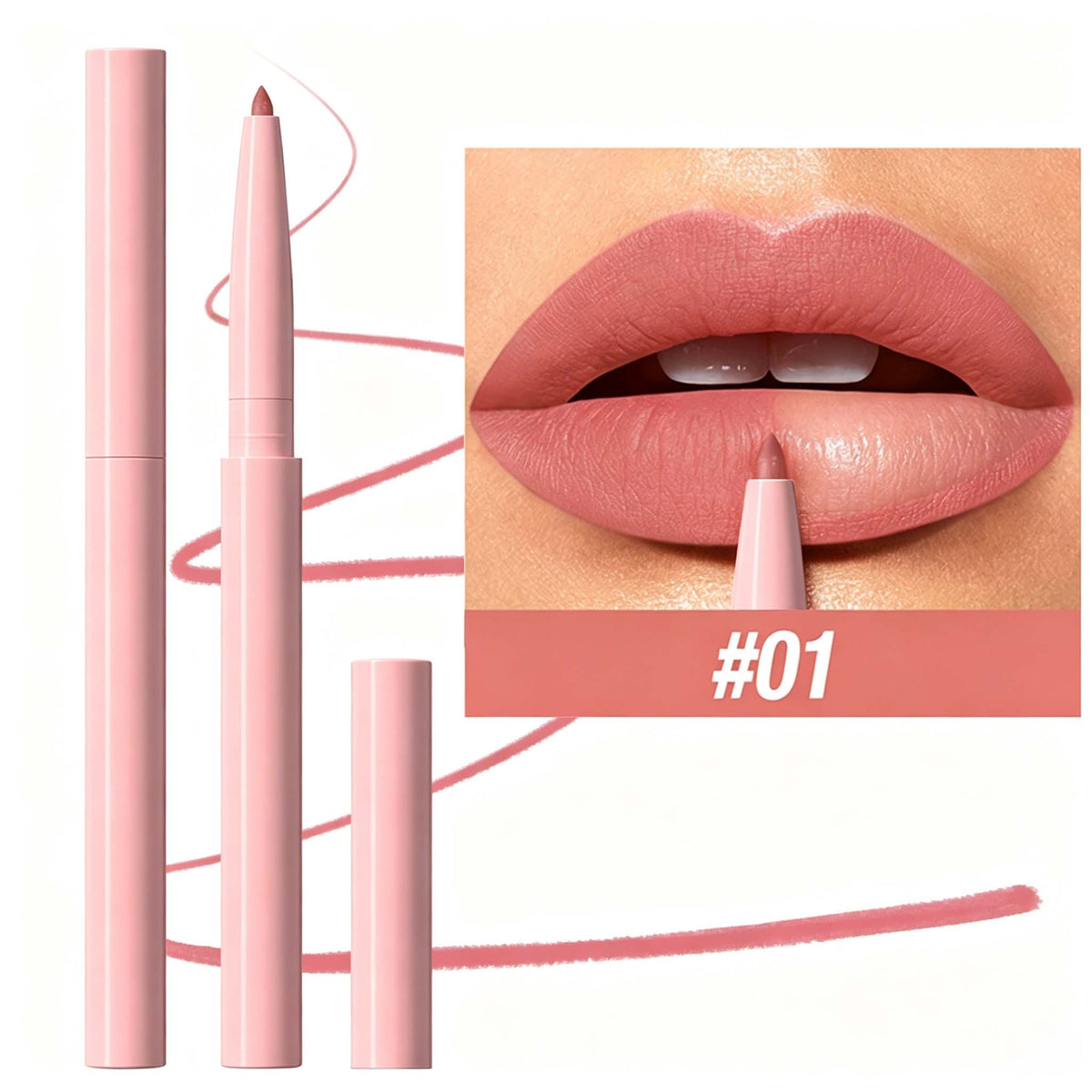 Smooth Velvet Matte Lip Liner | Long Lasting Waterproof Lip Contour Crayon