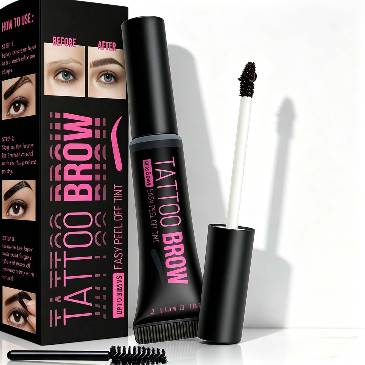 Tattoo Brow Peel-off Eyebrow Gel, 3 Days Long Lasting Waterproof Eyebrow Tint