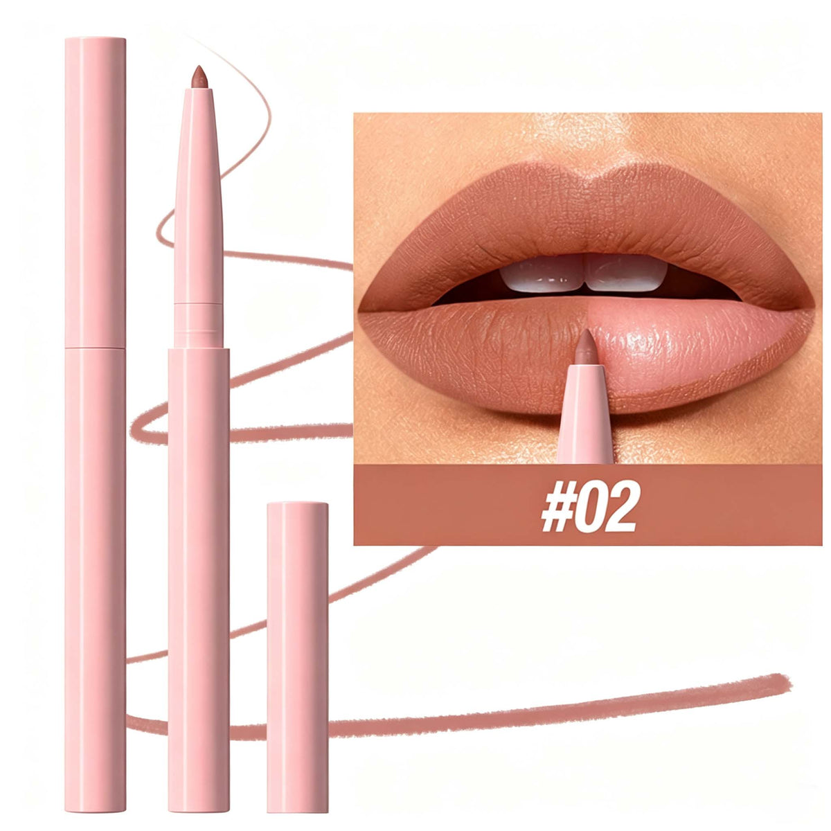 Smooth Velvet Matte Lip Liner | Long Lasting Waterproof Lip Contour Crayon