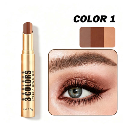 3‑In‑1 Cream Eyeshadow Stick, Multi‑Tone Eye Makeup