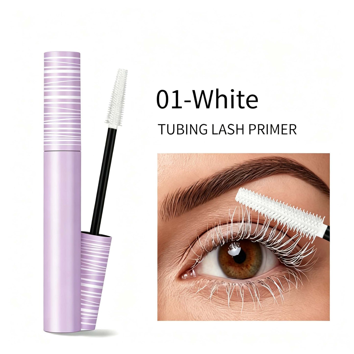 Tubing Mascara, Natural Volumizing Lash Primer, Smudge‑Resistant Long‑Lasting Eye Makeup