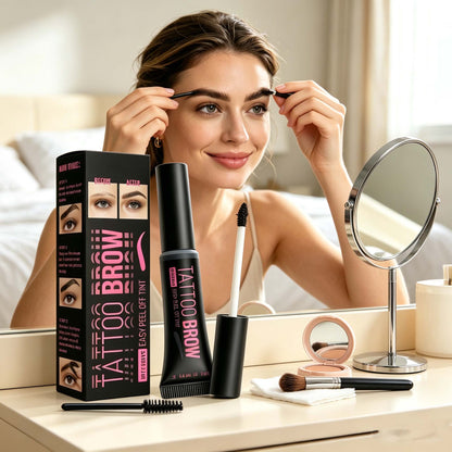 Tattoo Brow Peel-off Eyebrow Gel, 3 Days Long Lasting Waterproof Eyebrow Tint