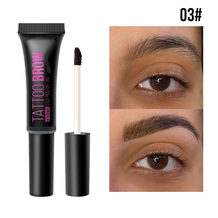Tattoo Brow Peel-off Eyebrow Gel, 3 Days Long Lasting Waterproof Eyebrow Tint