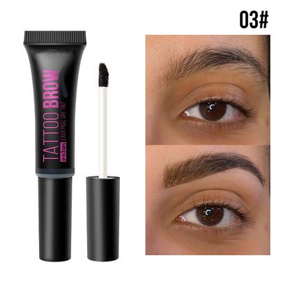 Tattoo Brow Peel-off Eyebrow Gel, 3 Days Long Lasting Waterproof Eyebrow Tint